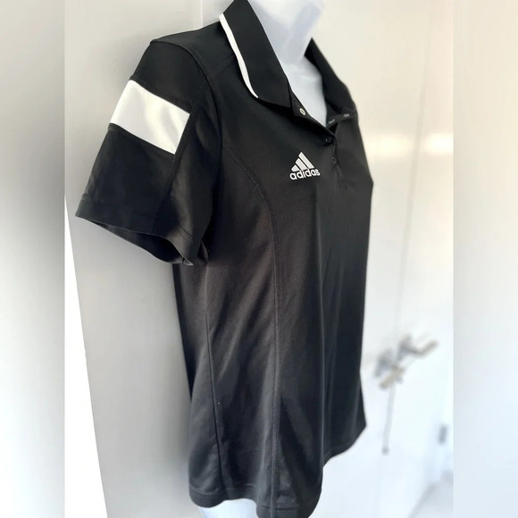 Adidas/💰2 FOR $10💰 Climalite/ Women’s Golf  tee/ Black and white/ Size US M - Picture 4 of 9